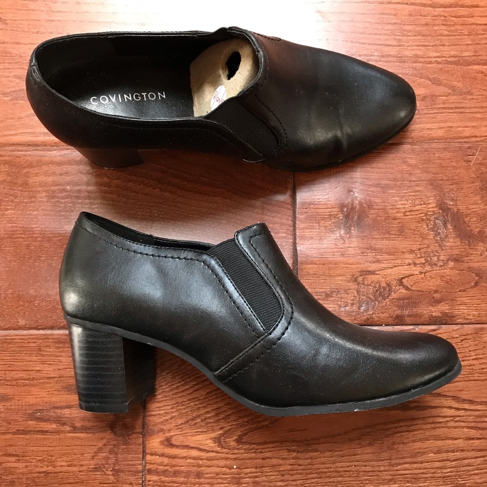 Black Heeled Covington Ankle Boots